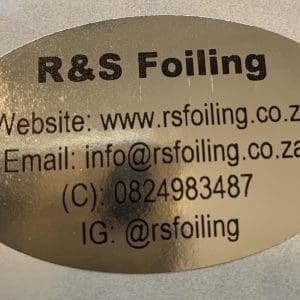 Oval Self Adhesive Metallic Sticker