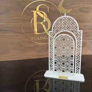 Arch-Shaped Acrylic with Intricate Laser Cutwork