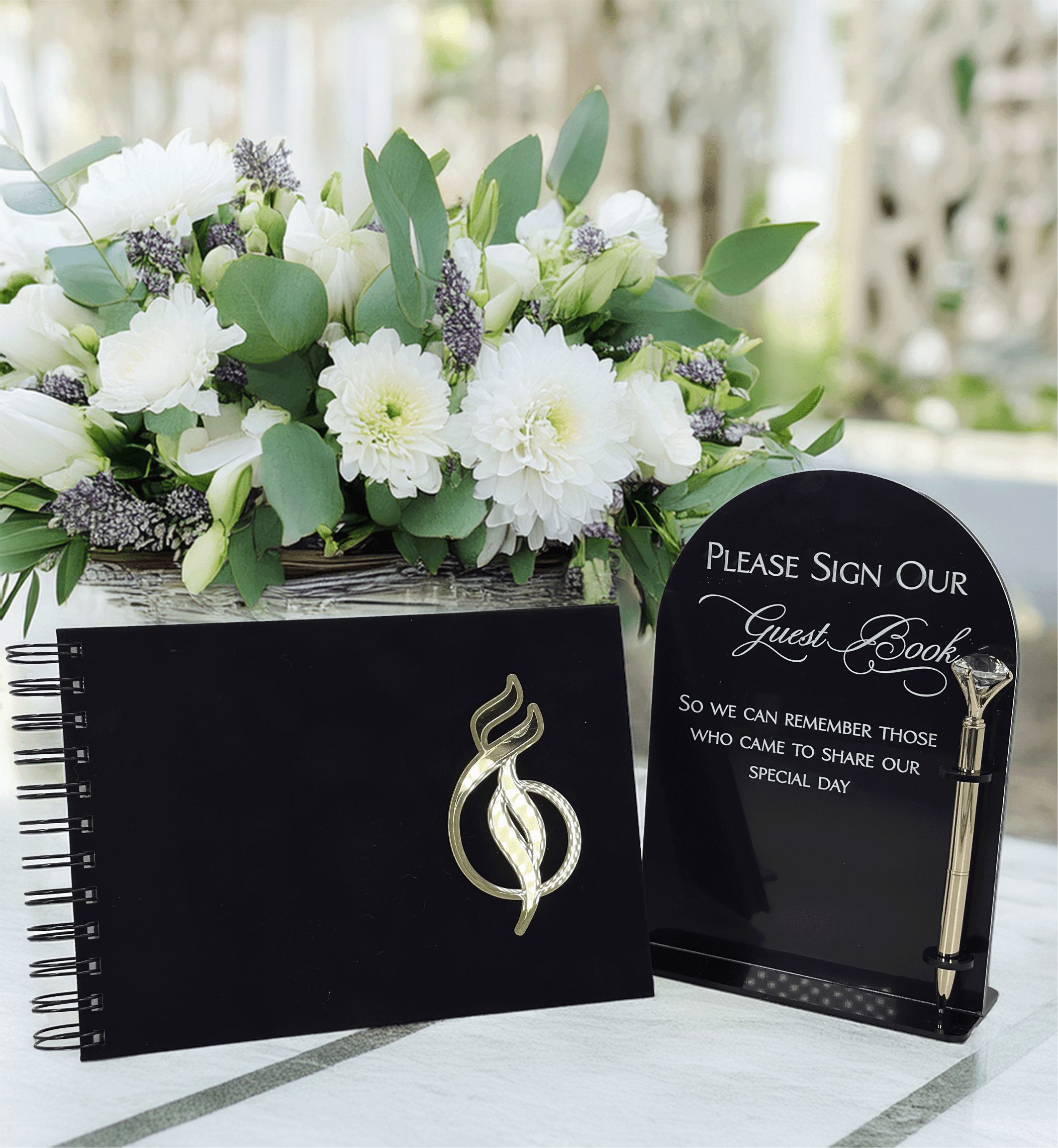 Wedding Guest Book - Velvet Cover
